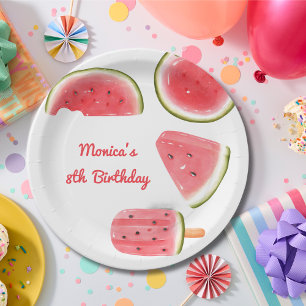 Assiettes En Carton Anniversaire des enfants cool pastèque
