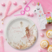 Assiettes En Carton Anniversaire des fées d'or et de rose enchantées (Fête)