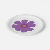Assiettes En Carton Anniversaire des fleurs violettes (Angle)