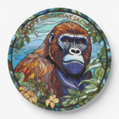 Assiettes En Carton Anniversaire des Gorilles Africaines (Devant)