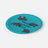 Assiettes En Carton Anniversaire des ours noirs (Angle)