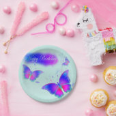 Assiettes En Carton Anniversaire des papillons (Fête)