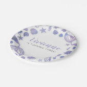 Assiettes En Carton Anniversaire des sirènes marines (Angle)