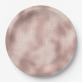 Assiettes En Carton Anniversaire d'or Rose rose (Devant)