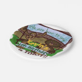 Assiettes En Carton Anniversaire d'orignaux et d'ours (Angle)