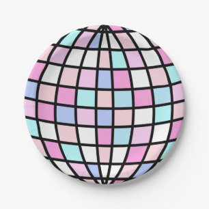 Assiettes En Carton Anniversaire du bal Disco super