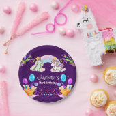 Assiettes En Carton Anniversaire du ballon arc-en-ciel Cute Dinosaur U (Fête)