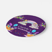 Assiettes En Carton Anniversaire du ballon arc-en-ciel Cute Dinosaur U (Angle)