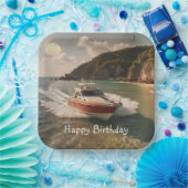 Assiettes En Carton Anniversaire du bateau à moteur (Fête)