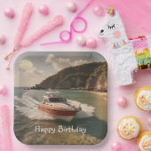 Assiettes En Carton Anniversaire du bateau à moteur (Fête)