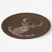 Assiettes En Carton Anniversaire du Big Buck Deer (Angle)