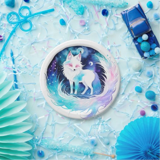 Assiettes En Carton Anniversaire du bois de Fox moderne (Fête)