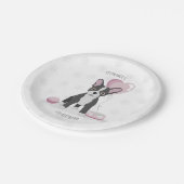 Assiettes En Carton Anniversaire du Bulldog français (Angle)