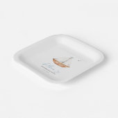 Assiettes En Carton Anniversaire du Charming Rustic Sailboat (Angulaire)