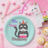 Assiettes En Carton Anniversaire du chat (Fête)