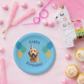 Assiettes En Carton Anniversaire du chien chiot (Fête)