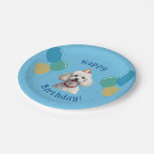 Assiettes En Carton Anniversaire du chien chiot (Angle)