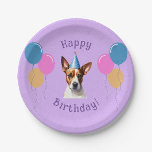 Assiettes En Carton Anniversaire du chien chiot