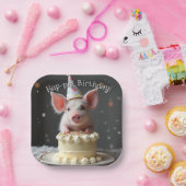 Assiettes En Carton Anniversaire du cochon de Hap (Fête)