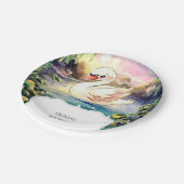 Assiettes En Carton Anniversaire du cygne enchanté Boho (Angle)