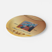 Assiettes En Carton Anniversaire du Mariage d'or Cinquantième 50ème Re (Angle)