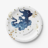 Assiettes En Carton Anniversaire du mignon Dragon (Devant)