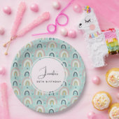Assiettes En Carton Anniversaire du Motif arc-en-ciel mignon (Fête)