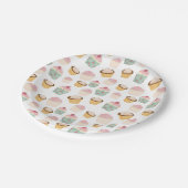 Assiettes En Carton Anniversaire du Motif Cupcake (Angle)