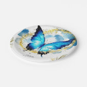 Assiettes En Carton Anniversaire du papillon Pastel Boho (Angle)