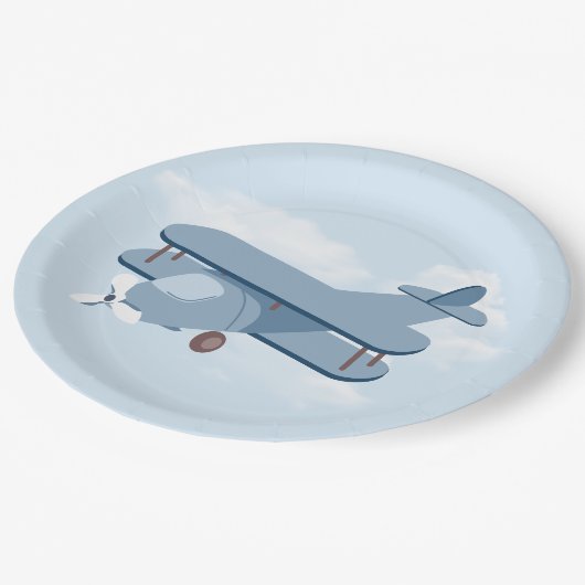 Assiettes En Carton Anniversaire du pilote d'aéronef (Angle)