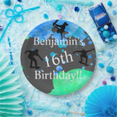 Assiettes En Carton Anniversaire du skateboard (Fête)