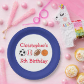Assiettes En Carton Anniversaire du sport (Fête)