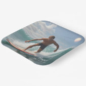 Assiettes En Carton Anniversaire du surf (Angulaire)