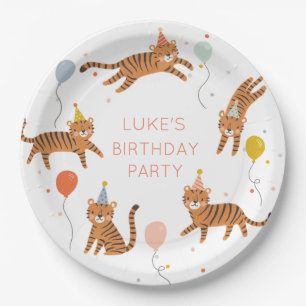 Assiettes En Carton Anniversaire du Tigre