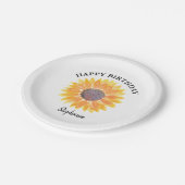 Assiettes En Carton Anniversaire du tournesol (Angle)