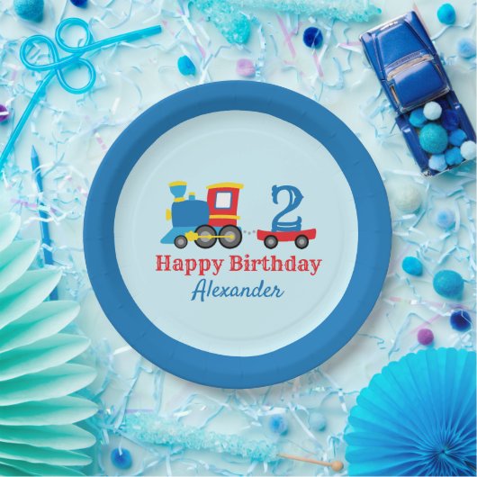 Assiettes En Carton Anniversaire du train (Fête)