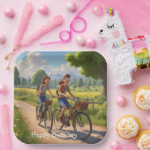 Assiettes En Carton Anniversaire du vélo (Fête)