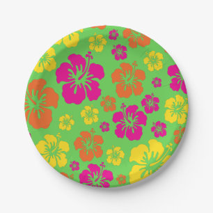Assiettes En Carton Anniversaire d'un Enfant Mignon Hawaïen Aloha