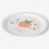 Assiettes En Carton Anniversaire d'une pêche douce (Angle)