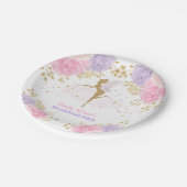 Assiettes En Carton Anniversaire d'une petite fille de la fée poilue r (Angle)