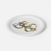 Assiettes En Carton Anniversaire élégant moderne fabuleux d'or de | (Angle)