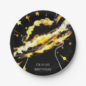 Assiettes En Carton Anniversaire Enchanted Fun Space (Devant)