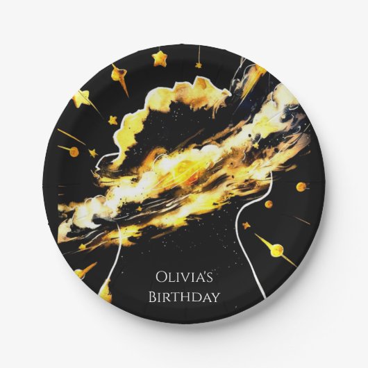 Assiettes En Carton Anniversaire Enchanted Fun Space (Devant)