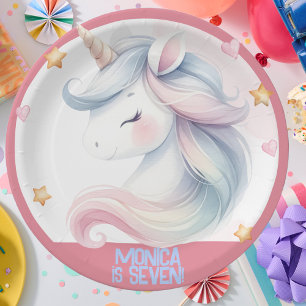 Assiettes En Carton Anniversaire enfants licorne pastel magie capricie