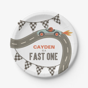 Assiettes En Carton Anniversaire Fast One Voiture de Course