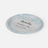 Assiettes En Carton Anniversaire fête argent bleu nom de la parties sc (Angle)