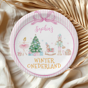 Assiettes En Carton Anniversaire Fille Rose Casse-Noisette Onederland