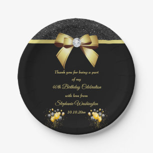 Assiettes En Carton Anniversaire glamour de l'élégance