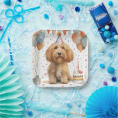 Assiettes En Carton Anniversaire Goldendoodle Chien (Fête)