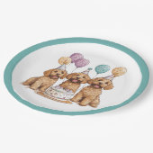 Assiettes En Carton Anniversaire Goldendoodle Chiens Anniversaire Gâte (Angle)